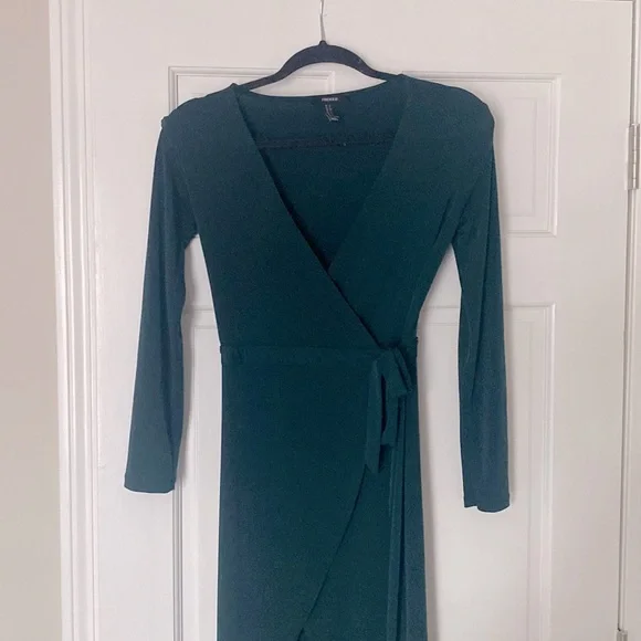 Dresses | Dark Green Wrap Dress | Poshmark